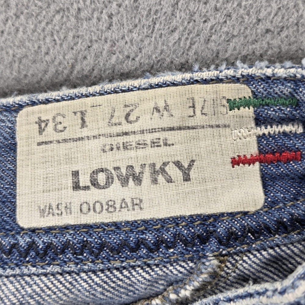 Diesel Jeans Womens 27x34 Blue Lowky Low Rise Slim Straight Made in Italy 008AR - Picture 8 of 16